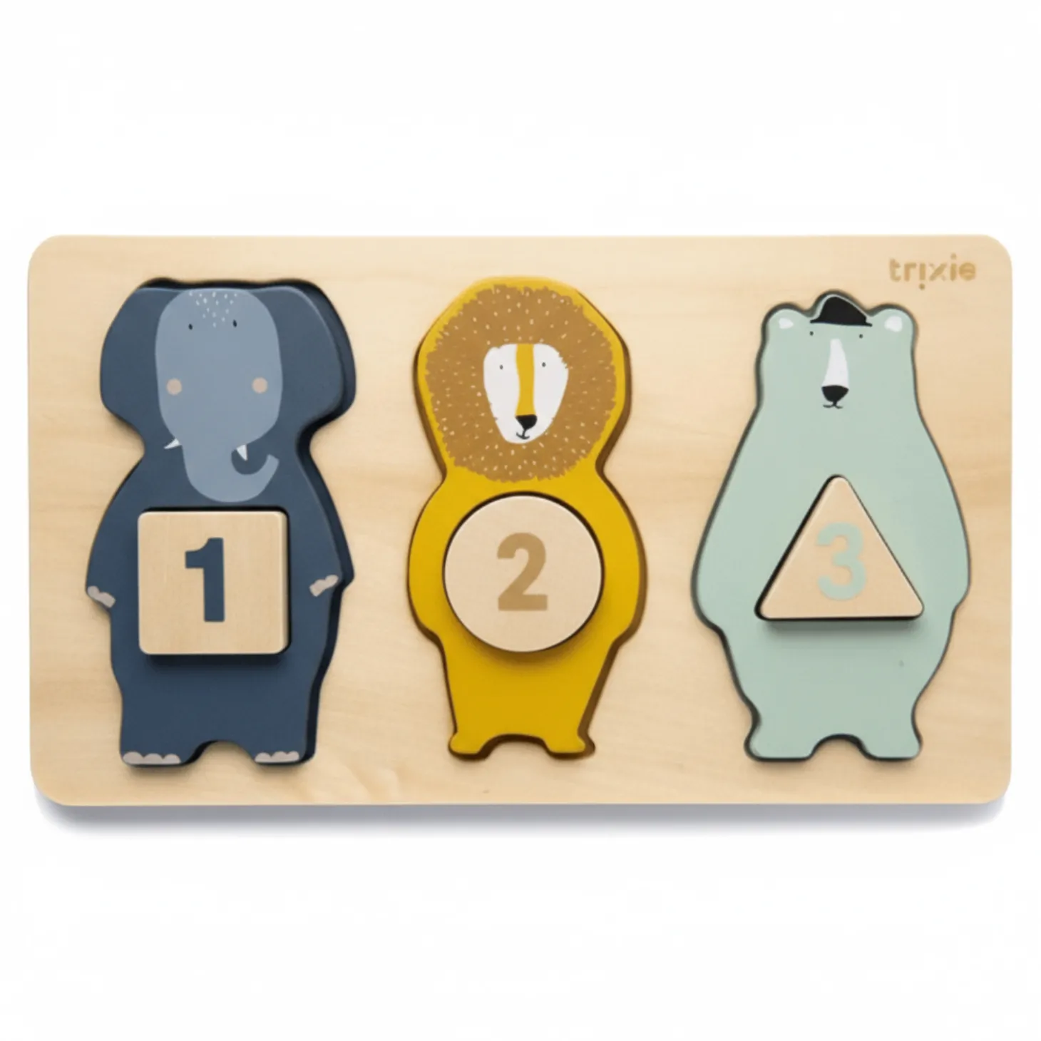 Drewniane puzzle edukacyjne - Nauka Liczenia