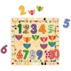 Drewniane puzzle LICZBY 1-10