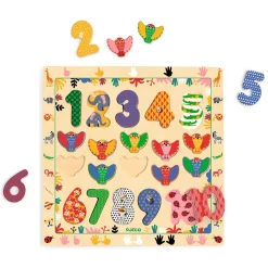 Drewniane puzzle LICZBY 1-10