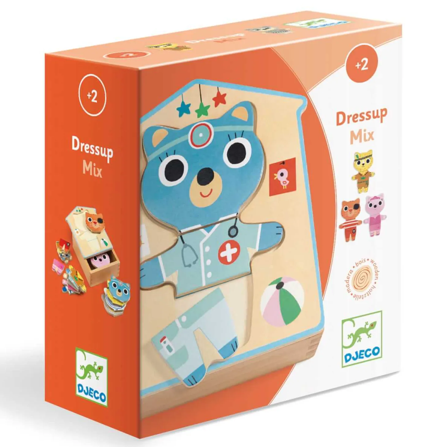 Drewniane puzzle PRZEBIERANKI