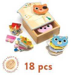 Drewniane puzzle PRZEBIERANKI