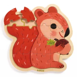Drewniane puzzle w ramce WIEWIÓRKA