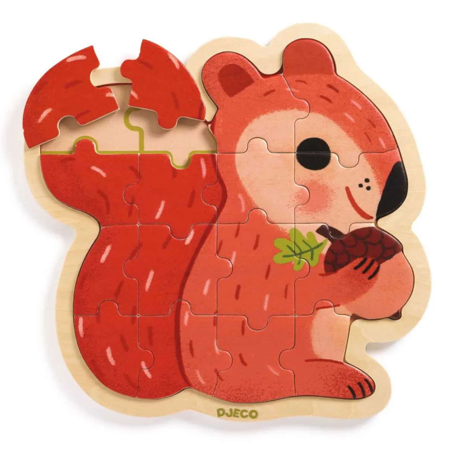 Drewniane puzzle w ramce WIEWIÓRKA