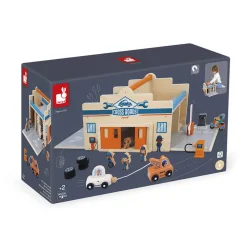 Drewniany garaż otwierany z figurkami Cross Roads 2+