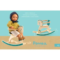 Drewniany konik na biegunach dla lalek POMEA