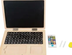 Drewniany laptop z tablicą magnetyczną
