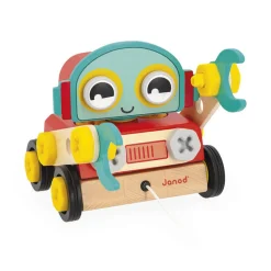 Drewniany robot do skręcania i ciągnięcia Brico ‘Kids 2+