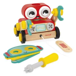 Drewniany robot do skręcania i ciągnięcia Brico ‘Kids 2+