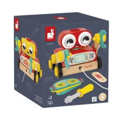 Drewniany robot do skręcania i ciągnięcia Brico ‘Kids 2+