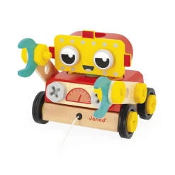Drewniany robot do skręcania i ciągnięcia Brico ‘Kids 2+