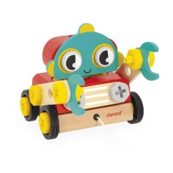 Drewniany robot do skręcania i ciągnięcia Brico ‘Kids 2+