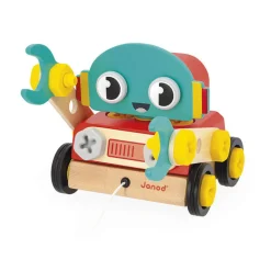 Drewniany robot do skręcania i ciągnięcia Brico ‘Kids 2+