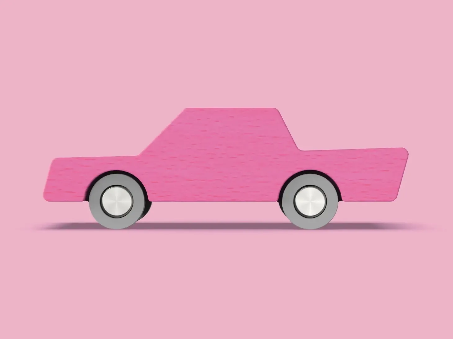 Drewniany samochodzik - Pink