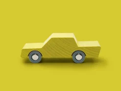 Drewniany samochodzik - Yellow
