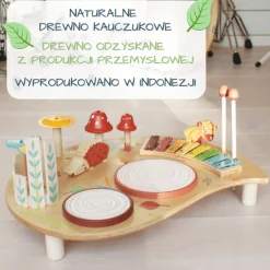 Drewniany stolik muzyczny