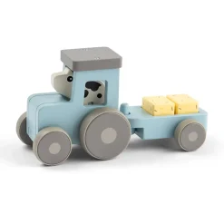 Drewniany Traktor z Krówką Dotti Tiny Farm