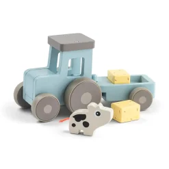 Drewniany Traktor z Krówką Dotti Tiny Farm
