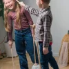 Drewniany zestaw do sprzątania