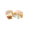 Drewniany zestaw „menu hamburgerowe”