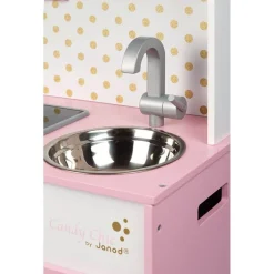 Duża kuchnia drewniana z dźwiękiem i 6 akcesoriami Candy Chic