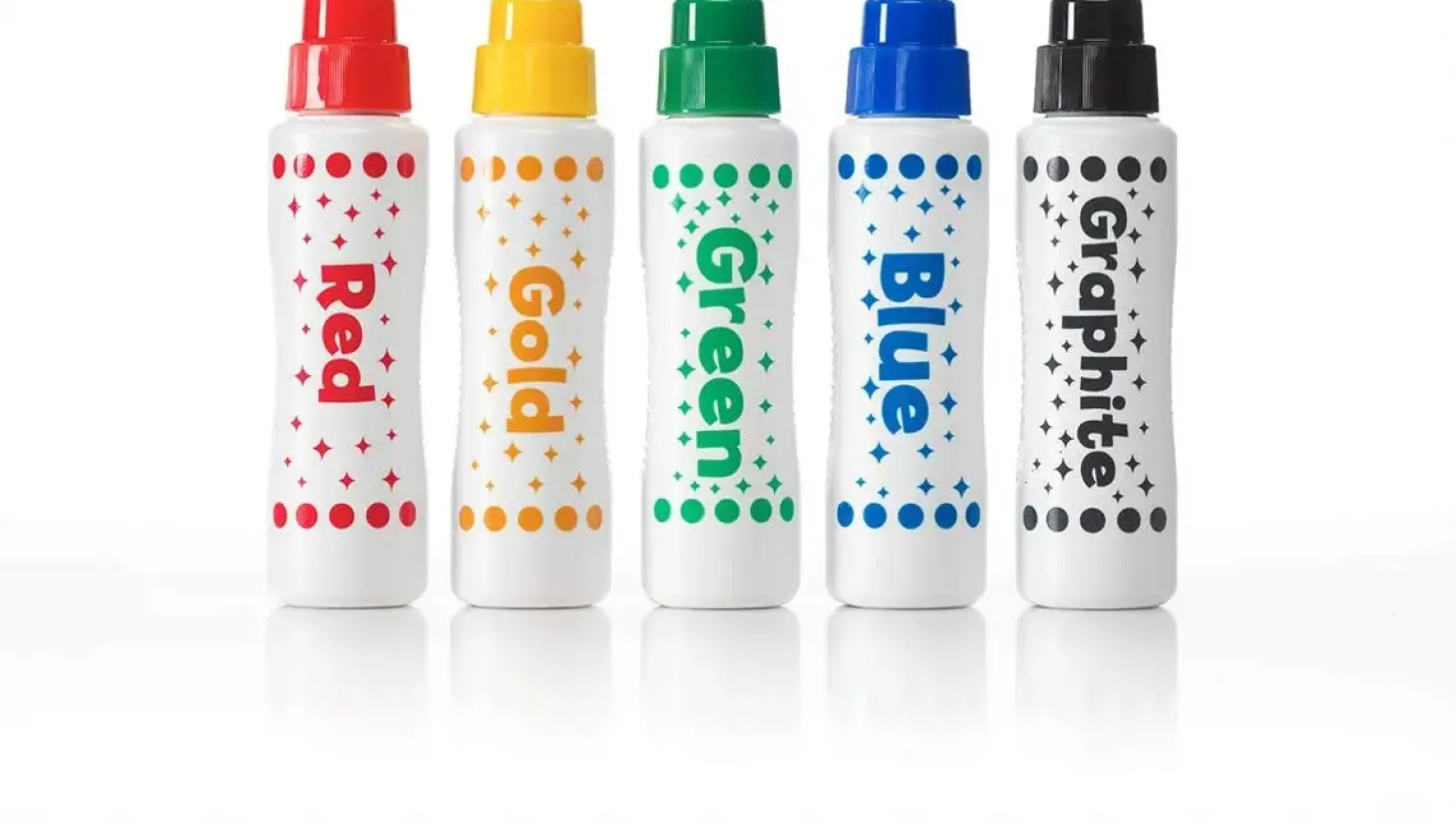 Duże Flamastry Kropkowe - Metaliczny Blask
