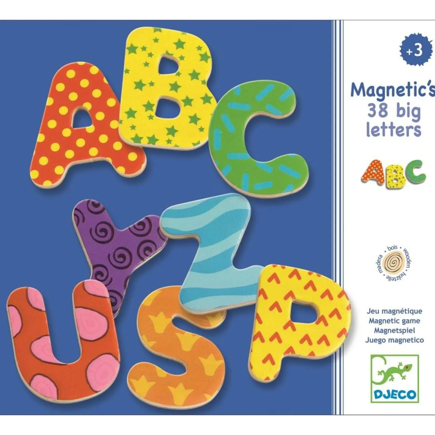 Duże litery magnetyczne 38 szt.