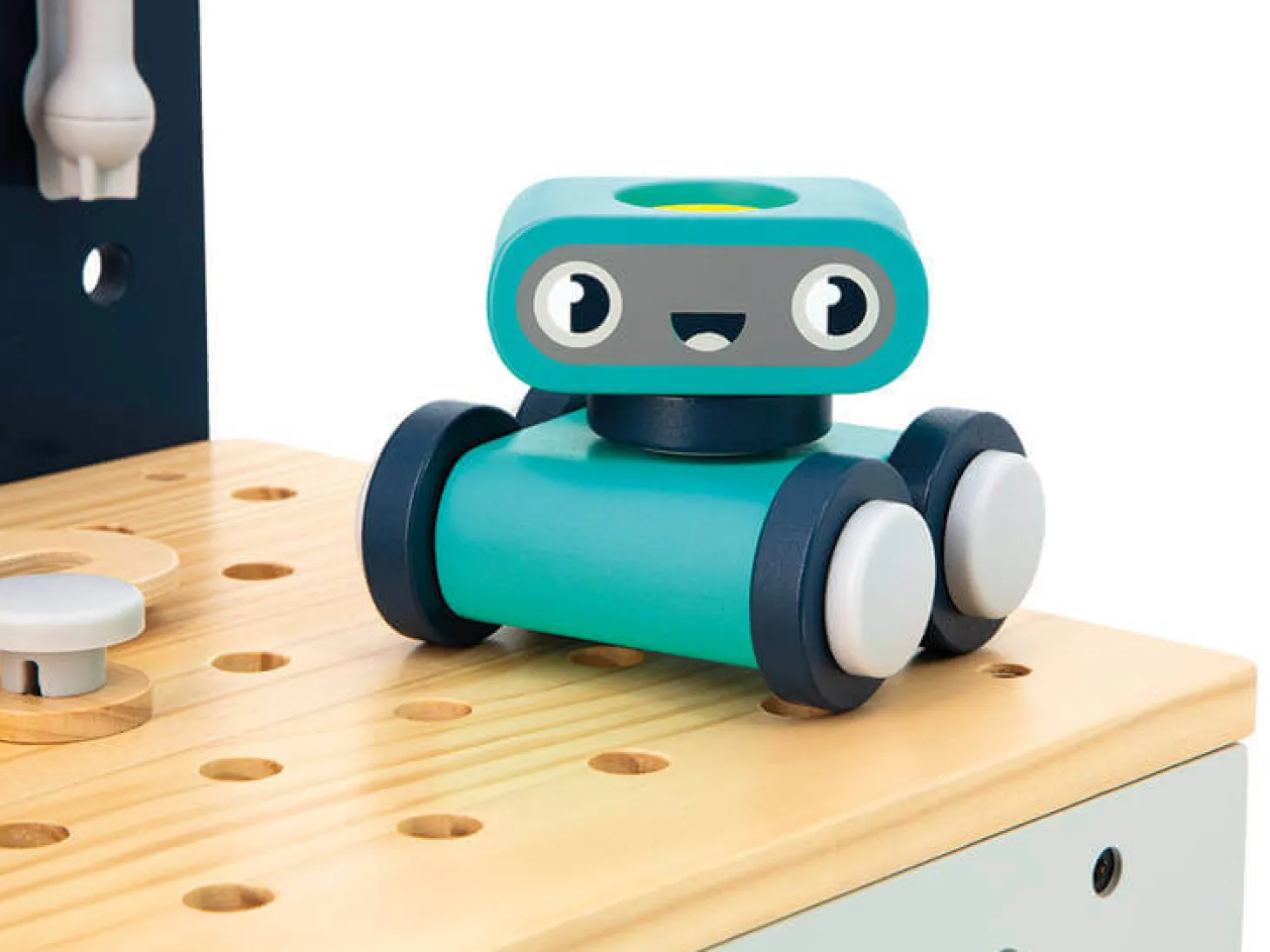 Duży stolik warsztat drewniany magnetyczny Robot Brico ‘Kids 3+