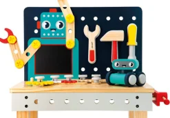 Duży stolik warsztat drewniany magnetyczny Robot Brico ‘Kids 3+