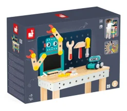 Duży stolik warsztat drewniany magnetyczny Robot Brico ‘Kids 3+