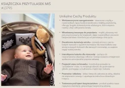 Dwustronna książeczka sensoryczna - przytulny miś