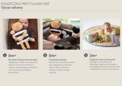 Dwustronna książeczka sensoryczna - przytulny miś