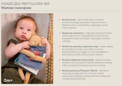 Dwustronna książeczka sensoryczna - przytulny miś
