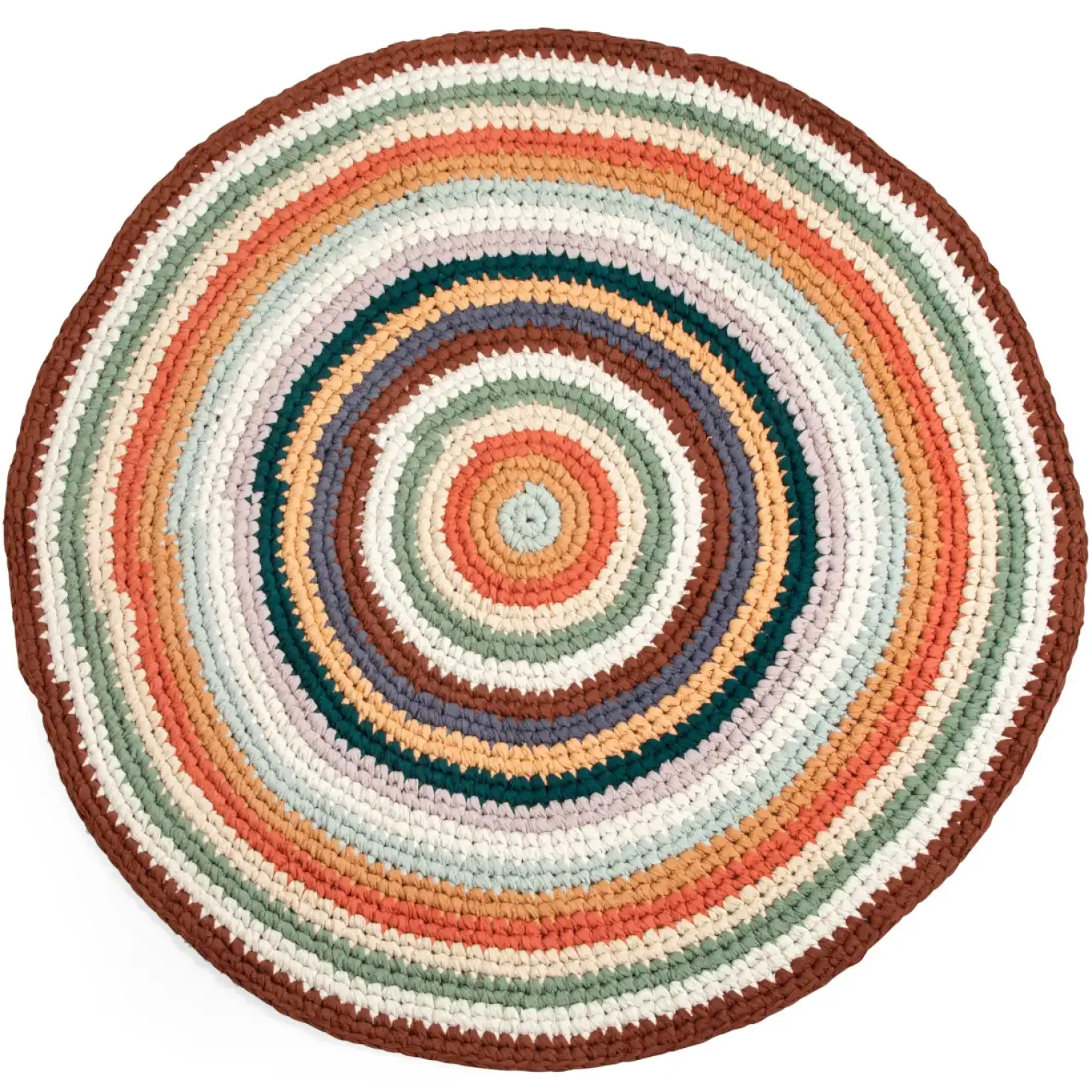 Dziergana mata podłogowa - mixed colours