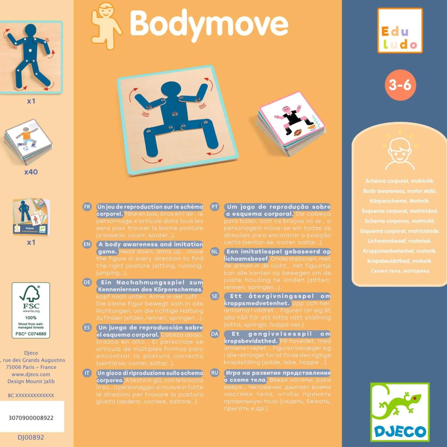 Eduludo gra edukacyjna BODYMOVE