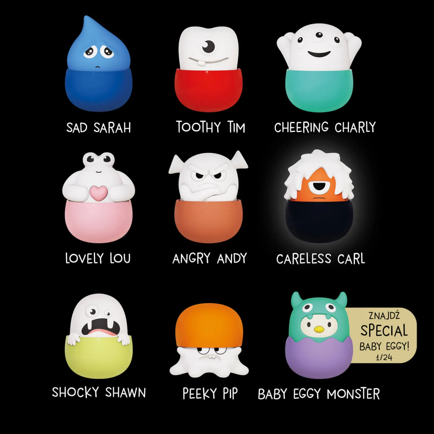 EGGY'S MYSTERY LIGHTS MONSTERS - Mini lampki niespodzianki