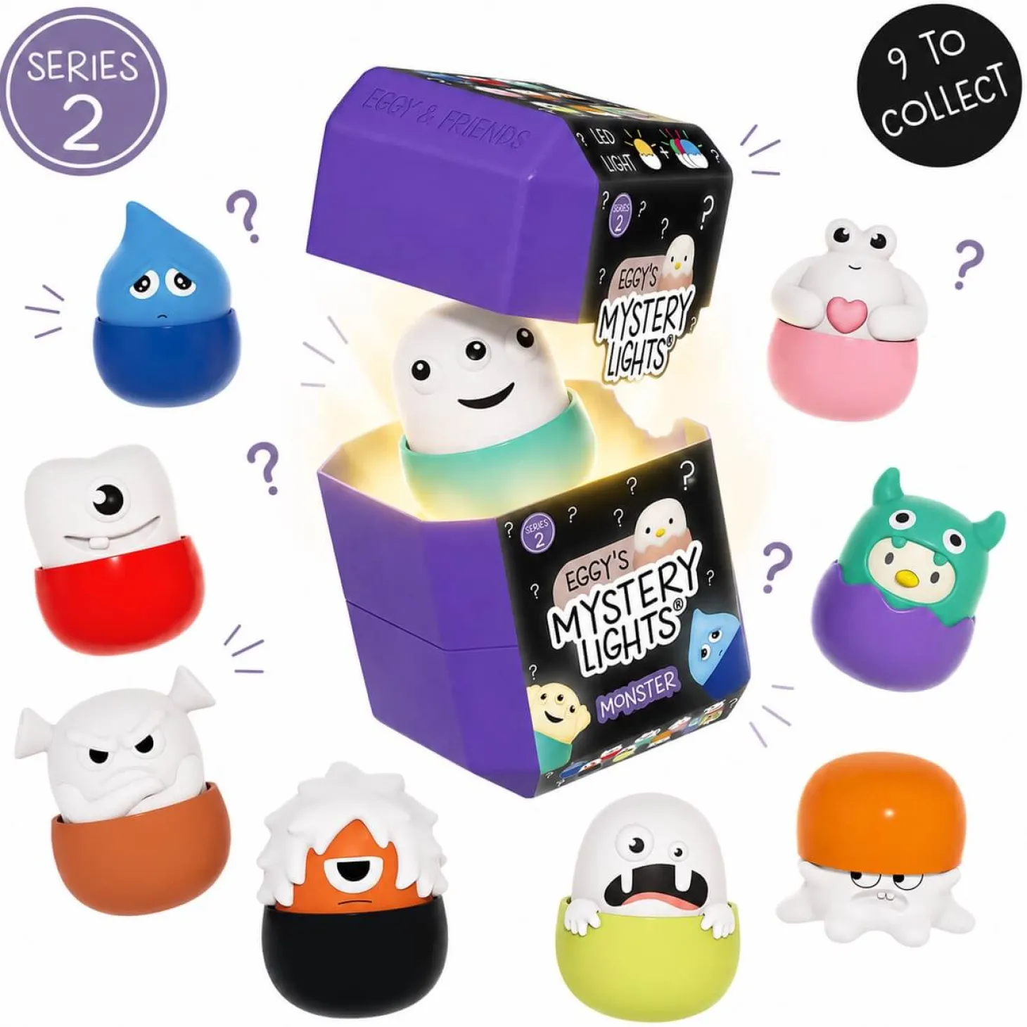 EGGY'S MYSTERY LIGHTS MONSTERS - Mini lampki niespodzianki