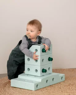 Explorer set - Kreatywne klocki rozwijające motorykę dużą: Ocean Mint, Forest Green 8w1