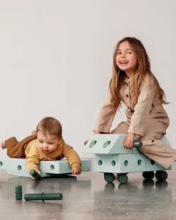 Explorer set - Kreatywne klocki rozwijające motorykę dużą: Ocean Mint, Forest Green 8w1