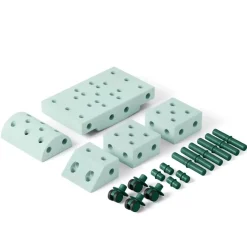 Explorer set - Kreatywne klocki rozwijające motorykę dużą: Ocean Mint, Forest Green 8w1