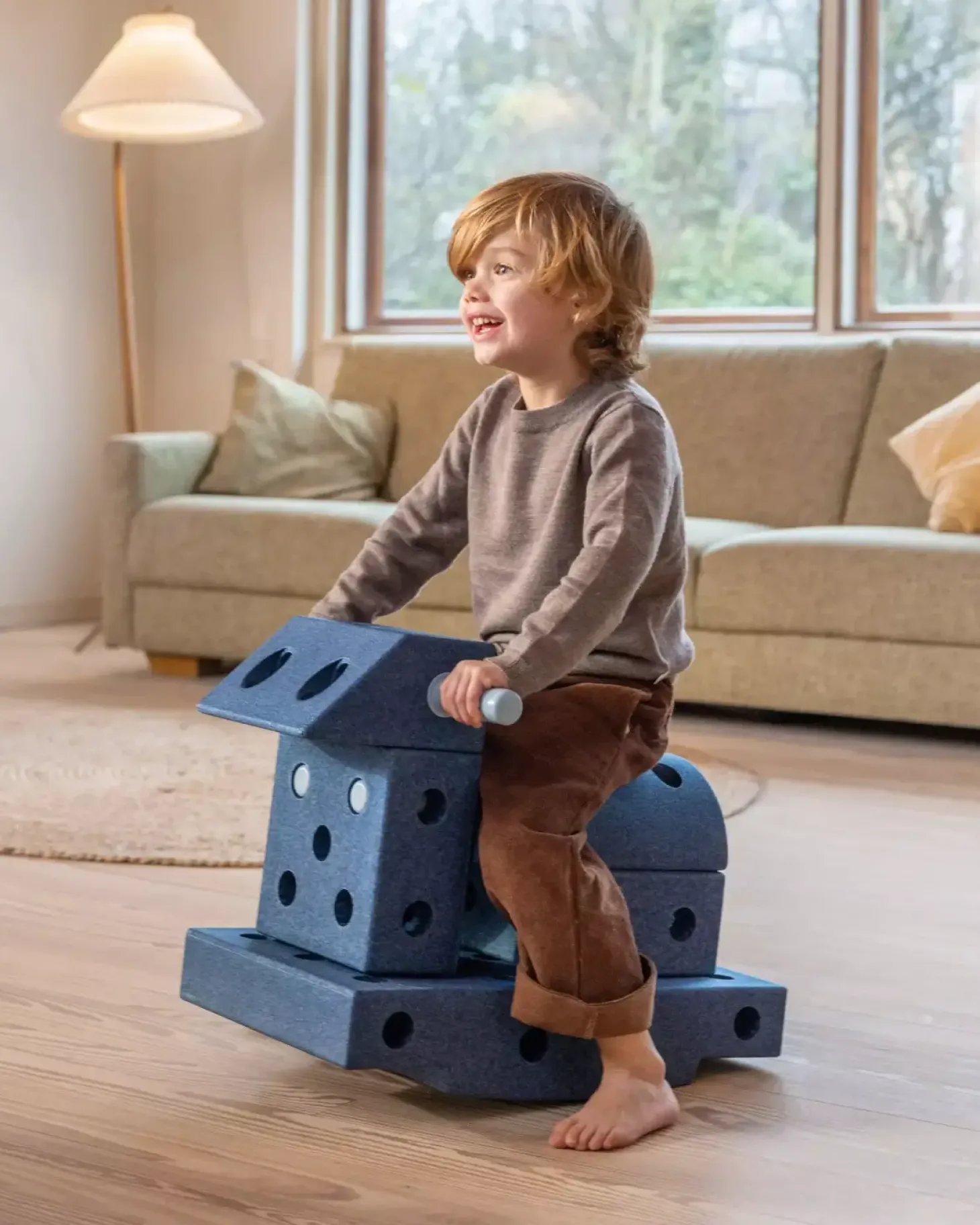 Explorer set - Kreatywne klocki rozwijające motorykę dużą: Deep blue, Sky blue 8w1