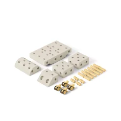 Explorer set - Kreatywne klocki rozwijające motorykę dużą: Sand Grey, Honey Yellow 8w1