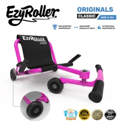 EzyRoller Classic Pojazd gokart napędzany nogami klasyczny 3-12 lat - Pink