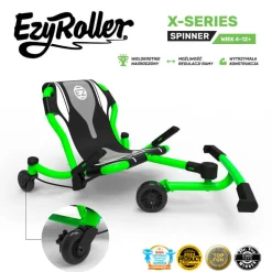 EzyRoller Spinner X Pojazd gokart napędzany nogami z funkcją 360° 4-12 lat - Green