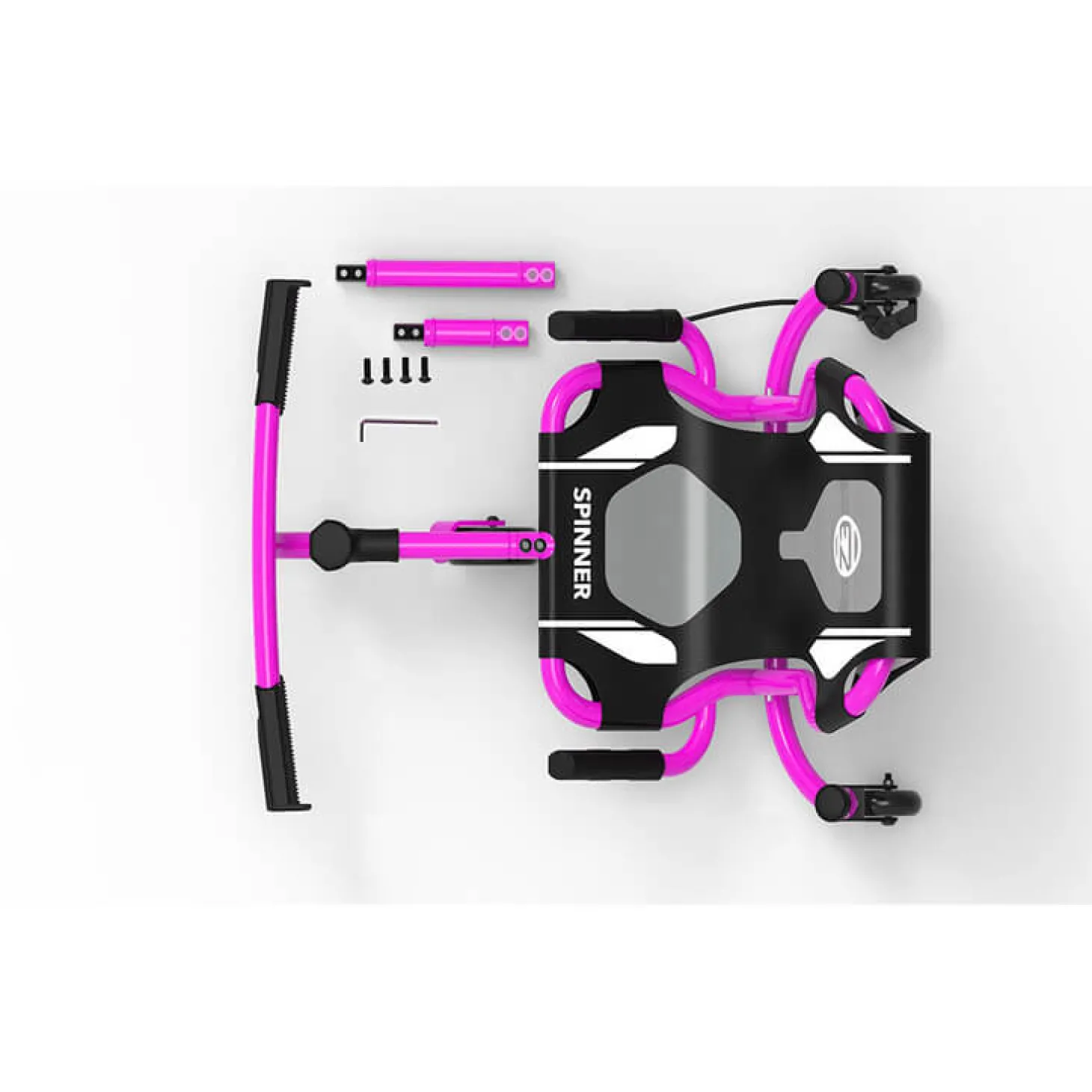 EzyRoller Spinner X Pojazd gokart napędzany nogami z funkcją 360° 4-12 lat - Pink