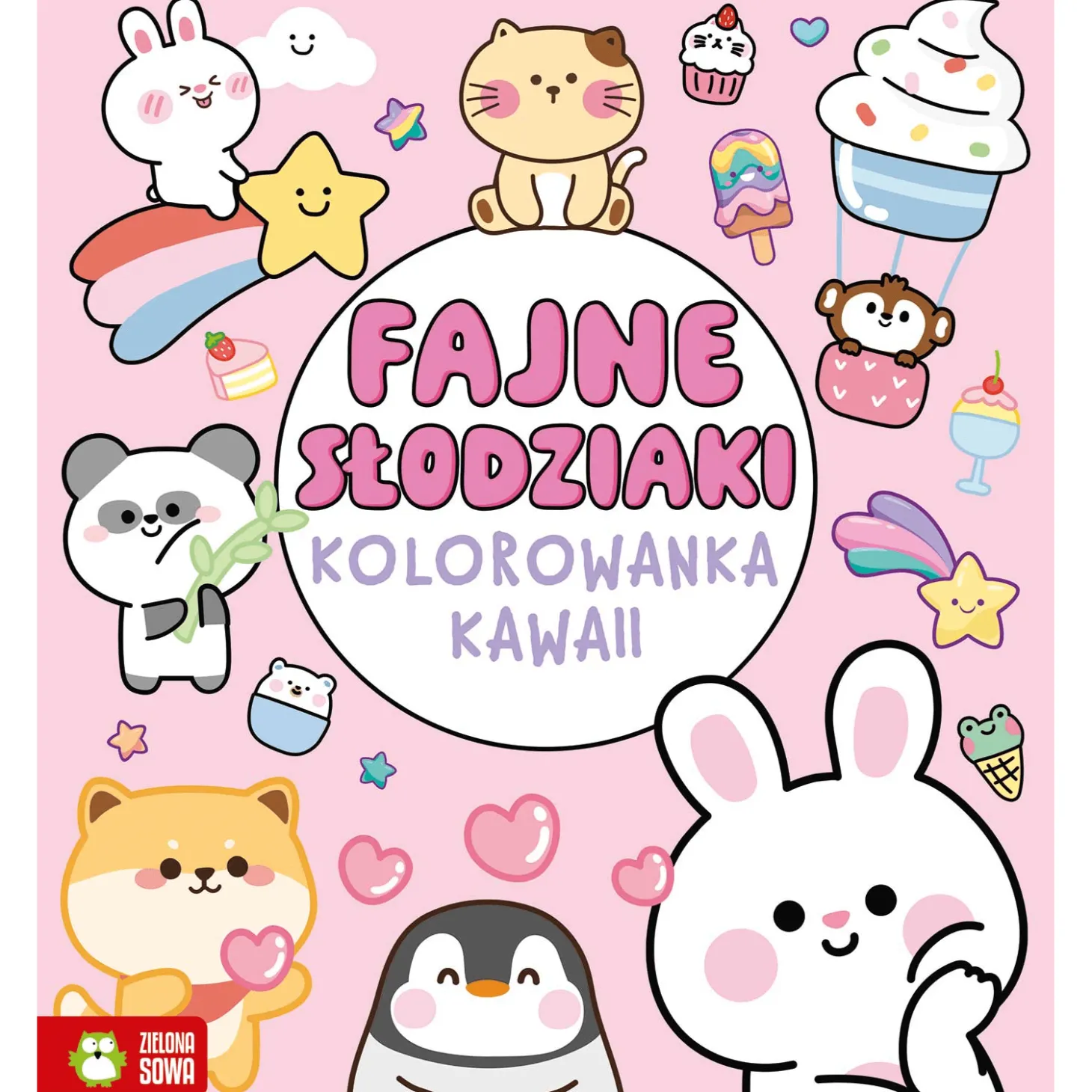 Fajne słodziaki. Kolorowanka Kawaii