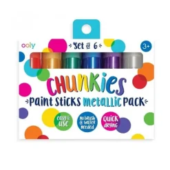 Farba w kredce 6 szt., Chunkies Paint Sticks - Metaliczne