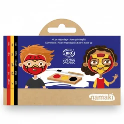 Farby do malowania twarzy NINJA i SUPERBOHATER, 3 x 2,5 g, COSMEBIO