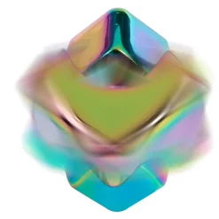 Fidget Cube Spinner - Wielokolorowy, Metaliczny