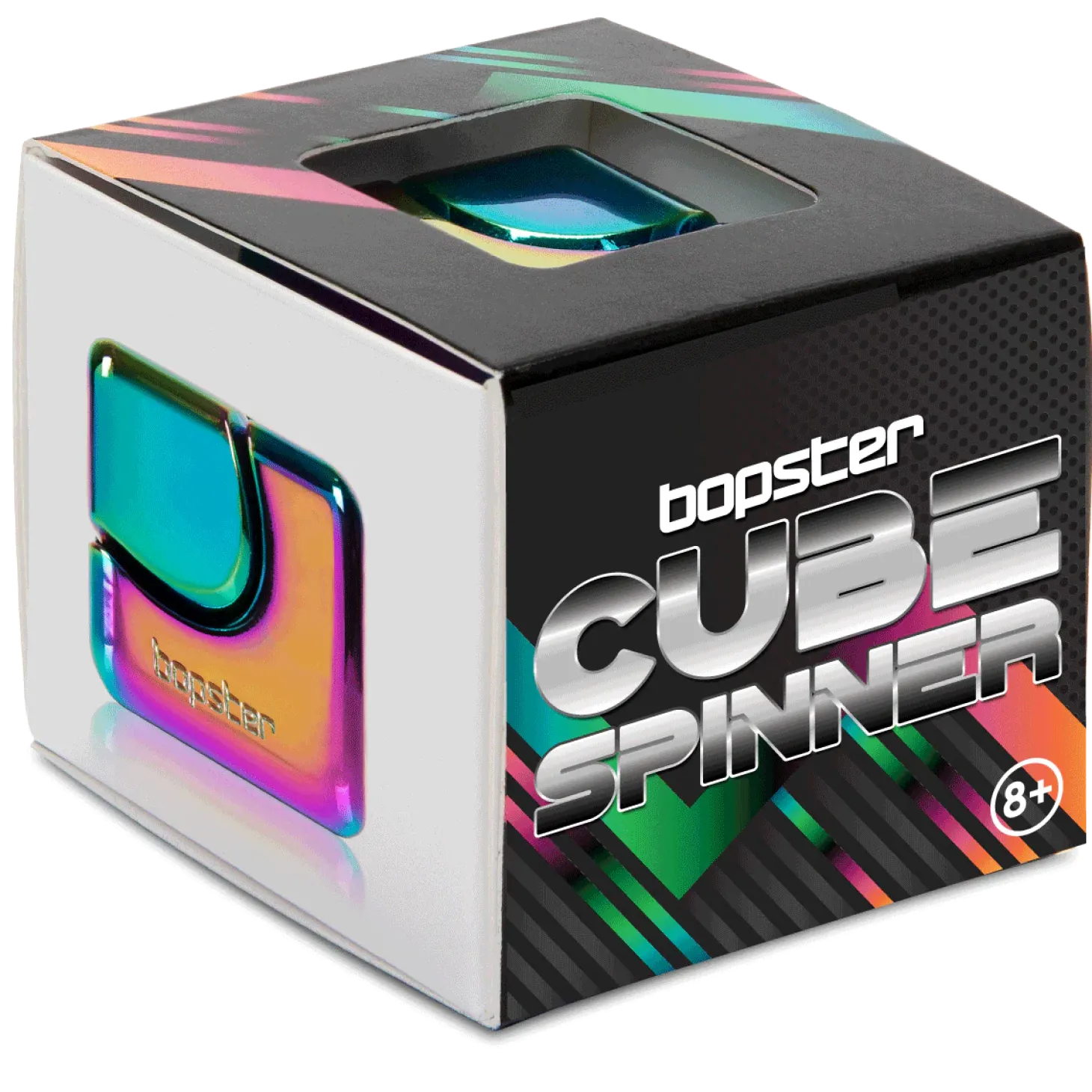 Fidget Cube Spinner - Wielokolorowy, Metaliczny