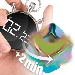 Fidget Cube Spinner - Wielokolorowy, Metaliczny